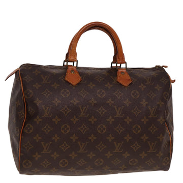 LOUIS VUITTON Monogram Speedy 35 Hand Bag M41524 LV Auth 78736