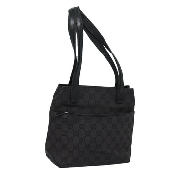 GUCCI GG Canvas Tote Bag Black 002 1075 Auth 78776