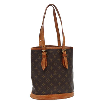 LOUIS VUITTON Monogram Bucket PM Shoulder Bag M42238 LV Auth 78858