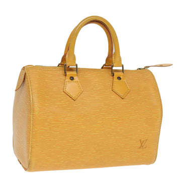 LOUIS VUITTON Epi Speedy 25 Hand Bag Tassili Yellow M43019 LV Auth 78893