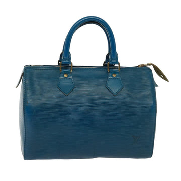 LOUIS VUITTON Epi Speedy 25 Hand Bag Toledo Blue M43015 LV Auth 78936