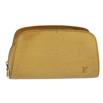 LOUIS VUITTON Epi Dauphine PM Pouch Yellow M48449 LV Auth 78968