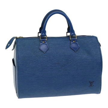 LOUIS VUITTON Epi Speedy 30 Hand Bag Toledo Blue M43005 LV Auth 78986