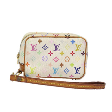 LOUIS VUITTON Monogram Multicolor Trousse Wapity Pouch White M58033 Auth 79011