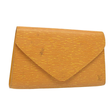 LOUIS VUITTON Epi Art Deco Clutch Bag Yellow M52639 LV Auth 79028