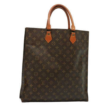 LOUIS VUITTON Monogram Sac Plat Hand Bag M51140 LV Auth 79079