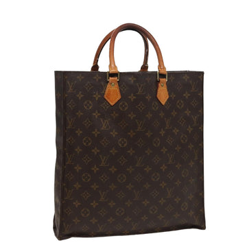 LOUIS VUITTON Monogram Sac Plat Hand Bag M51140 LV Auth 79083