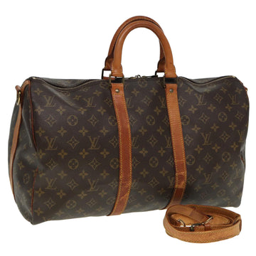 LOUIS VUITTON Monogram Keepall Bandouliere 45 Boston Bag M41418 LV Auth 79091