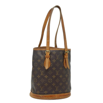 LOUIS VUITTON Monogram Bucket PM Shoulder Bag M42238 LV Auth 79119