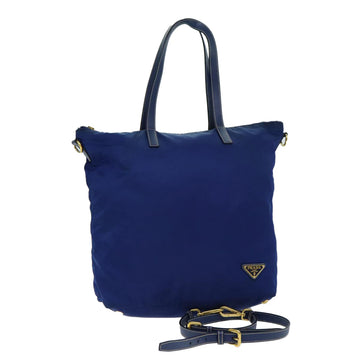 PRADA Tote Bag Nylon 2way Blue Auth 79151