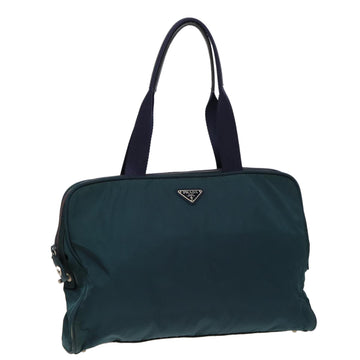 PRADA Hand Bag Nylon Green Auth 79152