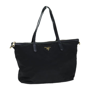 PRADA Tote Bag Nylon Black Auth 79156