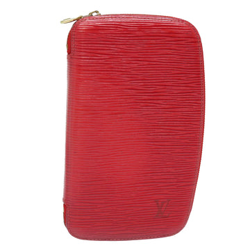 LOUIS VUITTON Epi Agenda Geode Wallet Red M63877 LV Auth 79196