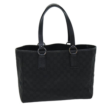 GUCCI GG Canvas Hand Bag Black 113017 Auth 79284