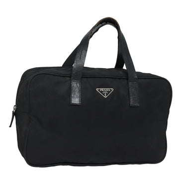 PRADA Hand Bag Nylon Black Auth 79356