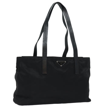 PRADA Tote Bag Nylon Black Auth 79362