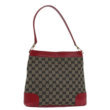 GUCCI GG Canvas Shoulder Bag Beige Red 001 4231 Auth 79380