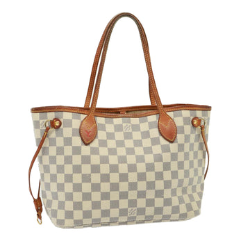 LOUIS VUITTON Damier Azur Neverfull PM Tote Bag N41362 LV Auth 79470