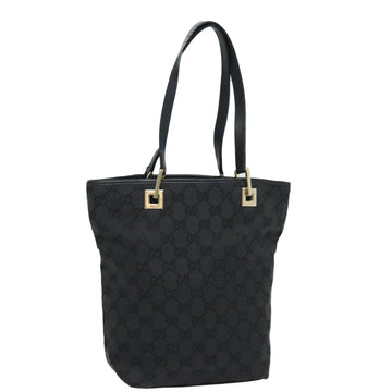 GUCCI GG Canvas Tote Bag Black 002 1099 Auth 79477