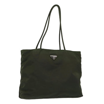 PRADA Tote Bag Nylon Khaki Auth 79522