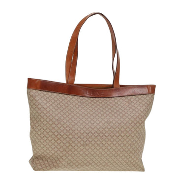 CELINE Macadam Canvas Tote Bag Beige Brown Auth 79545