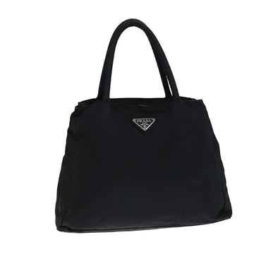 PRADA Hand Bag Nylon Black Auth 79617