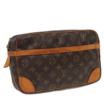 LOUIS VUITTON Monogram Compiegne 28 Clutch Bag M51845 LV Auth 79704