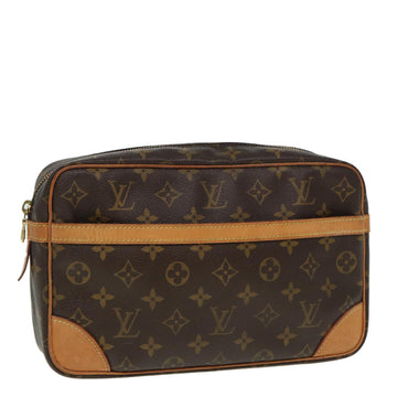 LOUIS VUITTON Monogram Compiegne 28 Clutch Bag M51845 LV Auth 79744