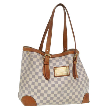 LOUIS VUITTON Damier Azur Hampstead MM Tote Bag N51206 LV Auth 79840