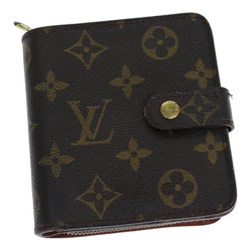 LOUIS VUITTON Monogram Compact Zip Wallet M61667 LV Auth 79897