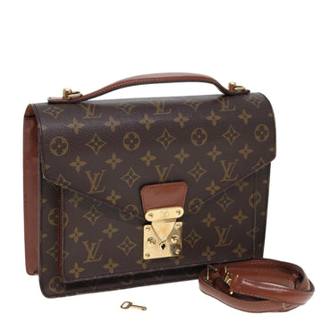 LOUIS VUITTON Monogram Monceau 28 Hand Bag 2way M51185 LV Auth 79898