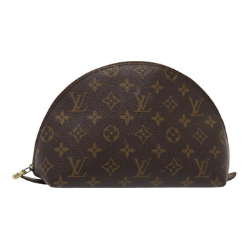 LOUIS VUITTON Monogram Trousse Demi Ronde Cosmetic Pouch M47520 LV Auth 79915