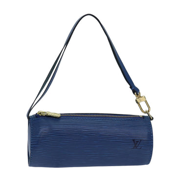 LOUIS VUITTON Epi Soufflot Accessory Pouch Blue LV Auth 79945