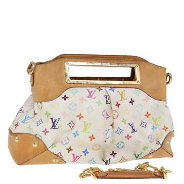 LOUIS VUITTON Monogram Multicolor Judy GM Shoulder Bag White M40253 Auth 79977