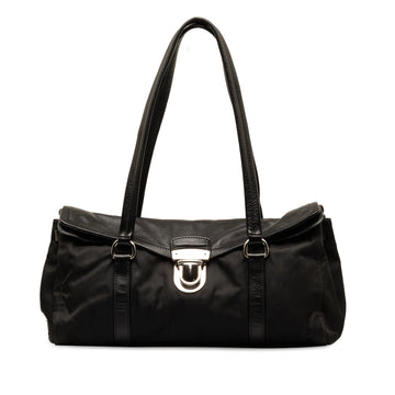 PRADA Vitello and Tessuto Easy Shoulder Bag