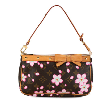 LOUIS VUITTON x Takashi Murakami Monogram Cherry Blossom Pochette Accessoires Shoulder Bag