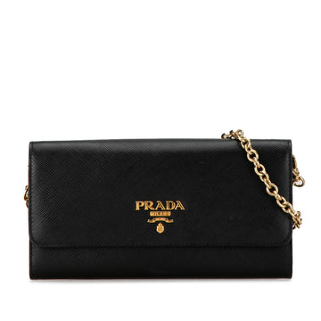 PRADA Saffiano Wallet On Chain Crossbody Bag