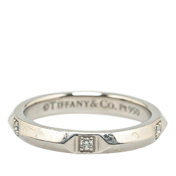 Tiffany Platinum and Diamond True Band Ring