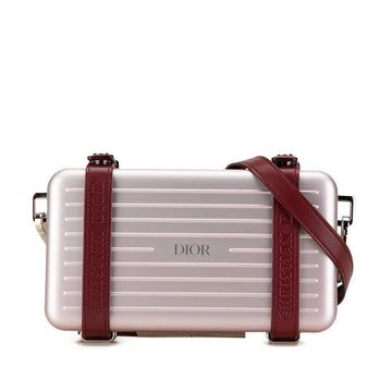 DIOR x Rimowa Aluminum Personal Clutch On Strap Crossbody Bag