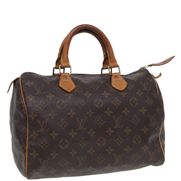 LOUIS VUITTON Monogram Speedy 30 Hand Bag M41526 LV Auth 80012