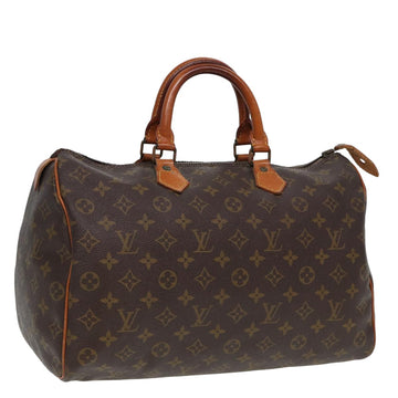 LOUIS VUITTON Monogram Speedy 35 Hand Bag M41524 LV Auth 80017