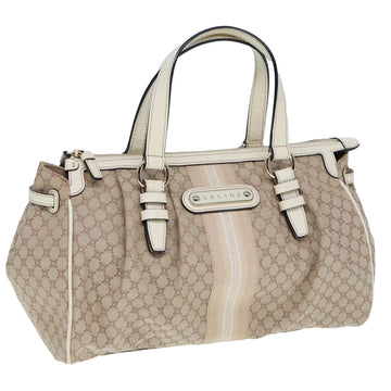 CELINE Macadam Canvas Hand Bag Beige Auth 80081