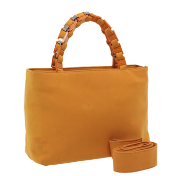 SALVATORE FERRAGAMO Hand Bag Canvas 2way Orange Auth 80191