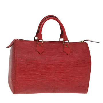 LOUIS VUITTON Epi Speedy 30 Hand Bag Castilian Red M43007 LV Auth 80266