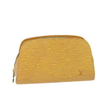 LOUIS VUITTON Epi Dauphine PM Pouch Yellow M48449 LV Auth 80312