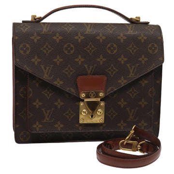 LOUIS VUITTON Monogram Monceau 28 Hand Bag 2way M51185 LV Auth 80337