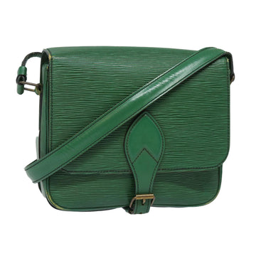 LOUIS VUITTON Epi Cartouchiere MM Shoulder Bag Green M52244 LV Auth 80340