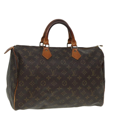 LOUIS VUITTON Monogram Speedy 35 Hand Bag M41524 LV Auth 80365