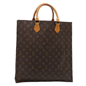 LOUIS VUITTON Monogram Sac Plat Hand Bag M51140 LV Auth 80370