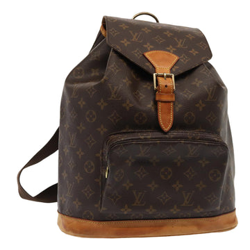 LOUIS VUITTON Monogram Montsouris GM Backpack M51135 LV Auth 80383